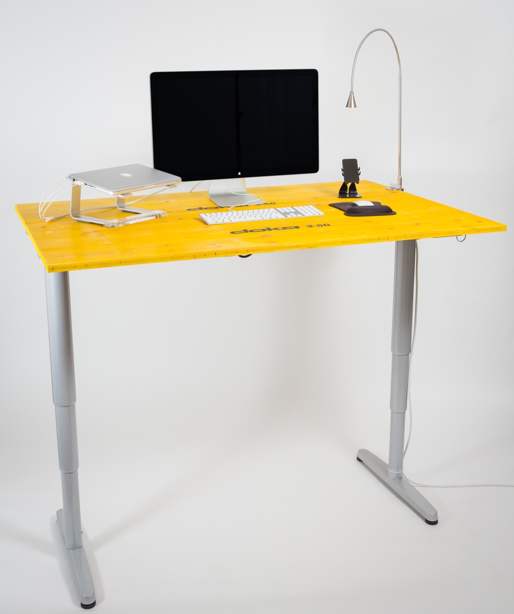 Wooden Ikea Standing Desk Weight Limit with Dual Monitor