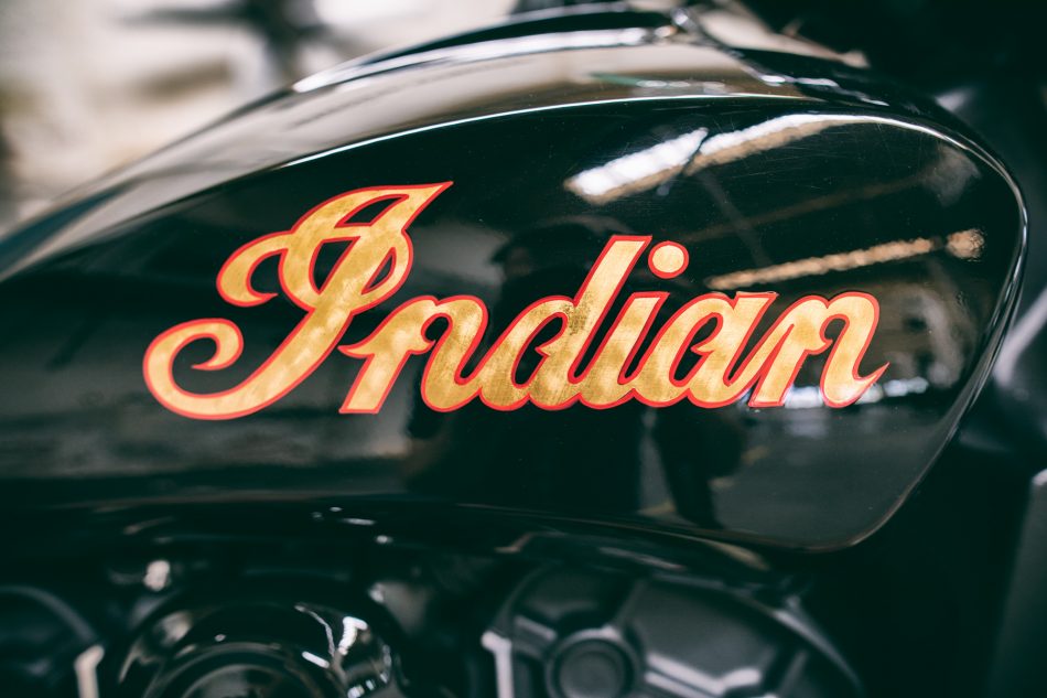 Indian Scout Sixty Custom Bike Hand-Painted Logo