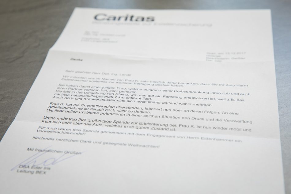 Letter from Caritas
